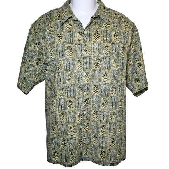 Tori Richard Other - Tori Richard Hawaiian Shirt Mens L Pineapple Cotton Coastal Resortwear Vacation